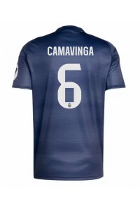 Real Madrid Eduardo Camavinga #6 Jalkapallovaatteet Vieraspaita 2025-26 Lyhythihainen